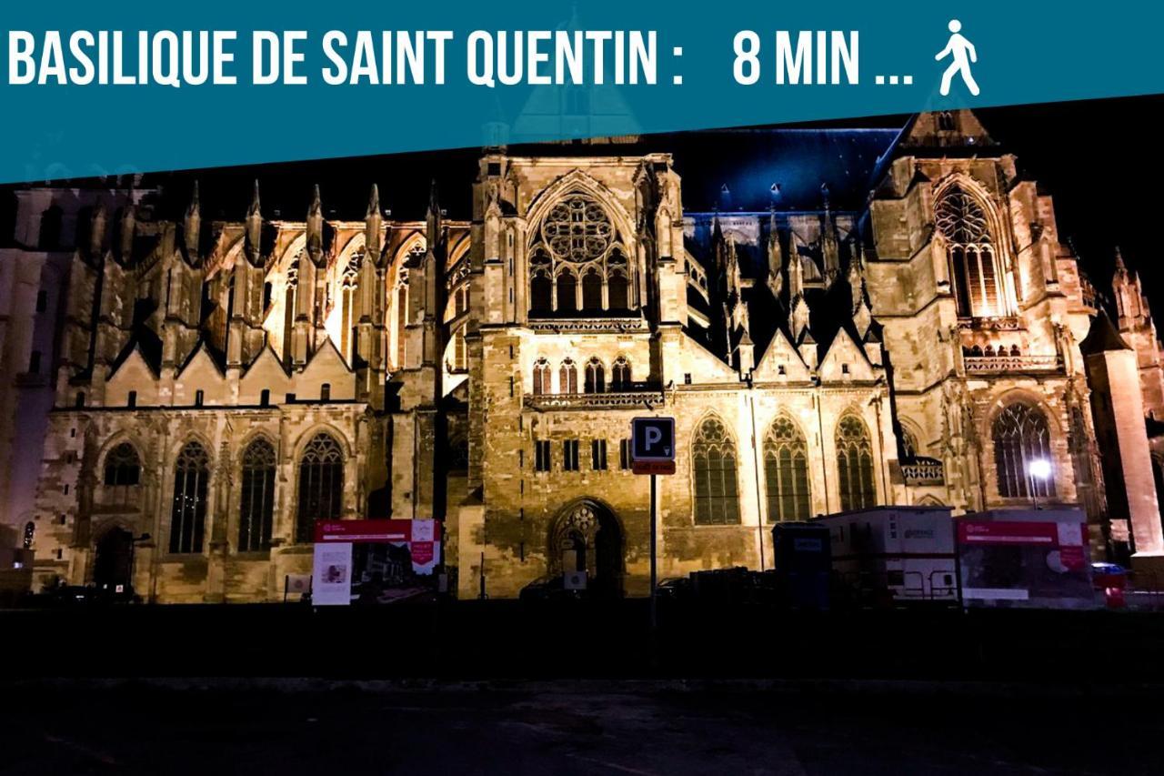 L'Echappee Belle - Terrasse 25M2 - Centre Ville - Lit Queen Size サン・クエンティン エクステリア 写真